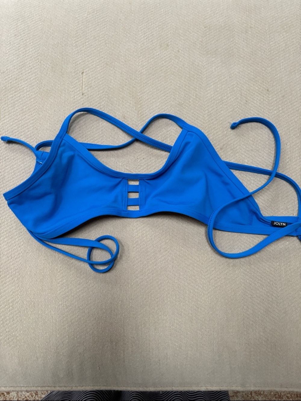 Jolyn Clothing Electric Blue Strappy bikini top
